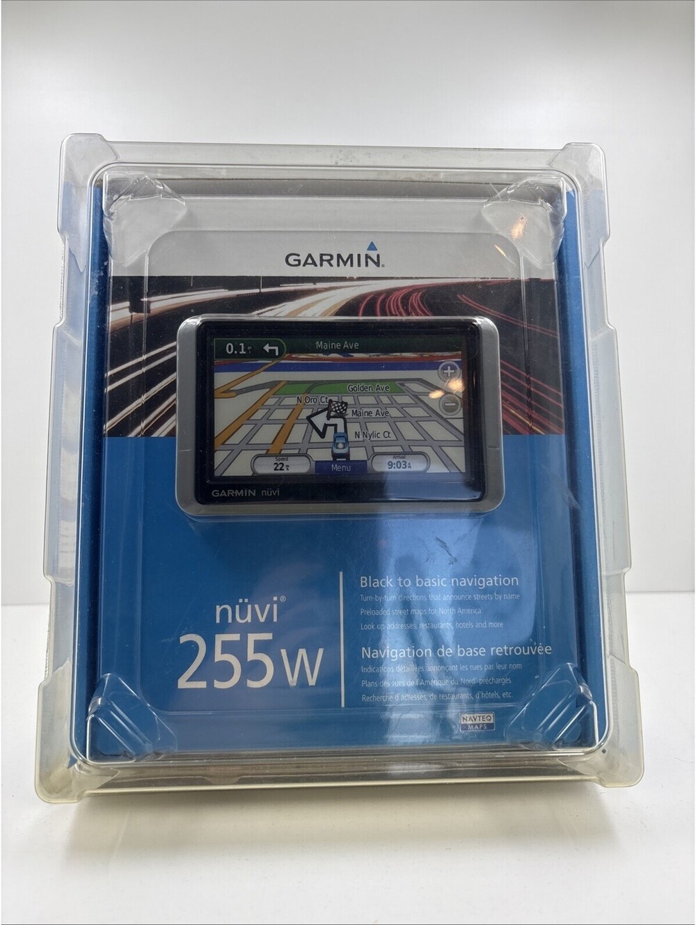 Garmin Nuvi 255W GPS Navigation System Sealed Navteq Maps Clam Shell